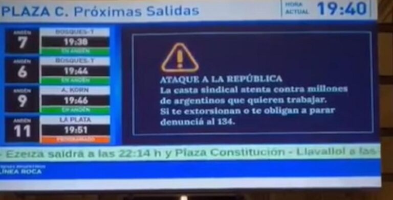 Las amenazas del gobierno contra el paro suenan en estaciones vacías