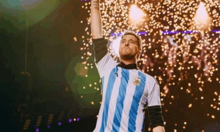 La emoción de Michael Bublé por ver a la Selección Argentina por primera vez: el video