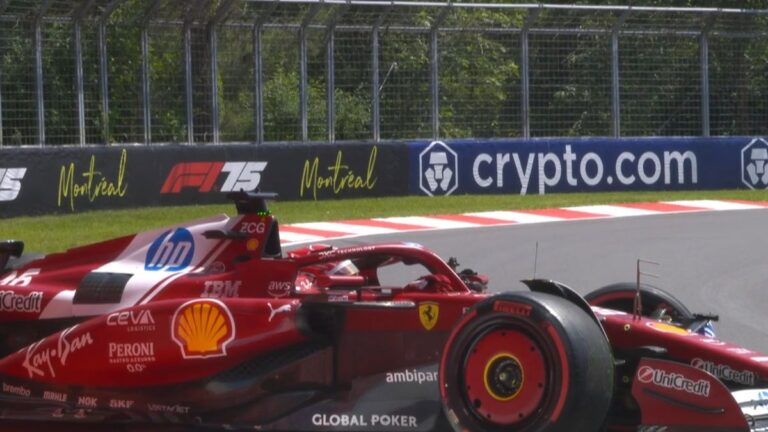Ferrari arrancó con el pie izquierdo: el fuerte choque de Leclerc en la FP1 de Canadá