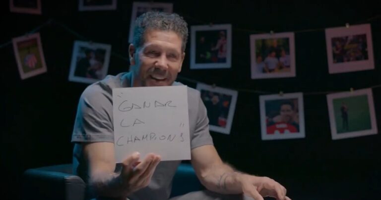 Video: el Cholo Simeone anotó en una hoja cuál es su sueño pendiente…