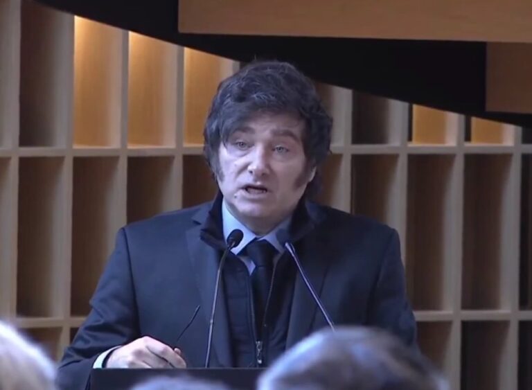 La polémica frase de Milei durante el acto en Junín: «Les estamos afanando…»