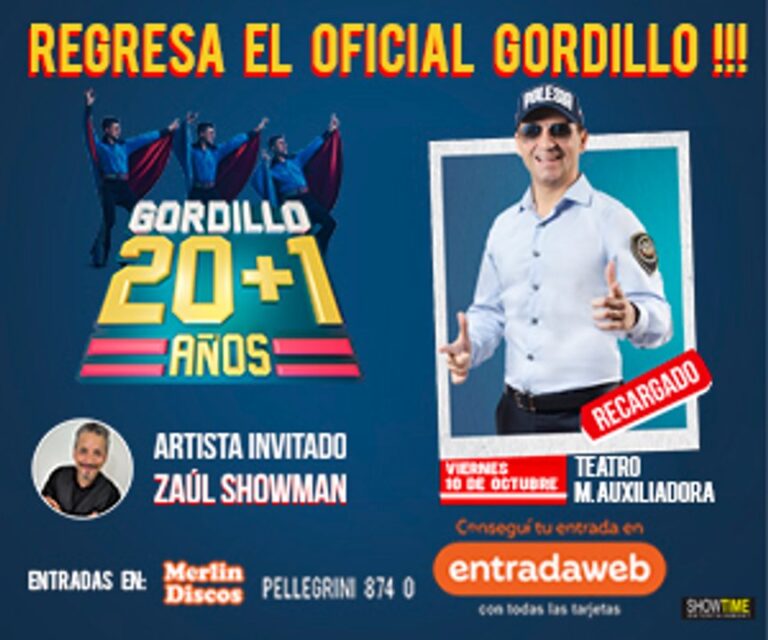 Vuelve a Comodoro el Oficial Gordillo presentando su nuevo espectáculo