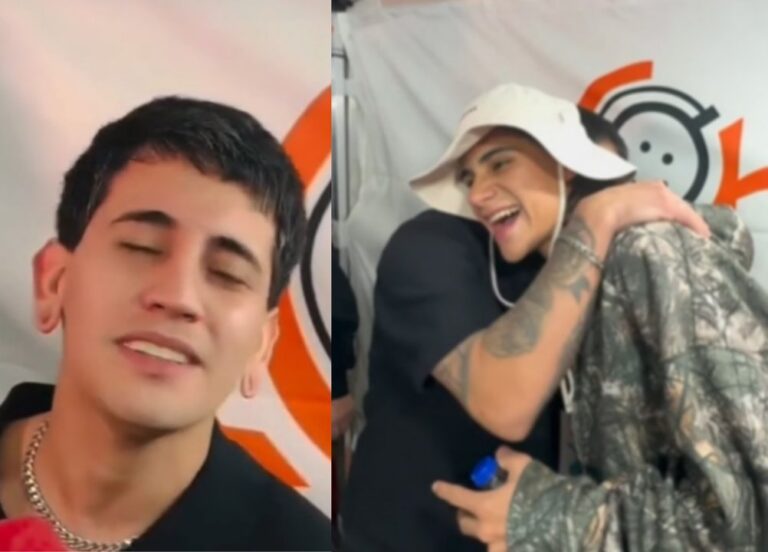 Un dúo inesperado: Yhosva Montoya deslumbró cantando a capella junto a Valentino Merlo