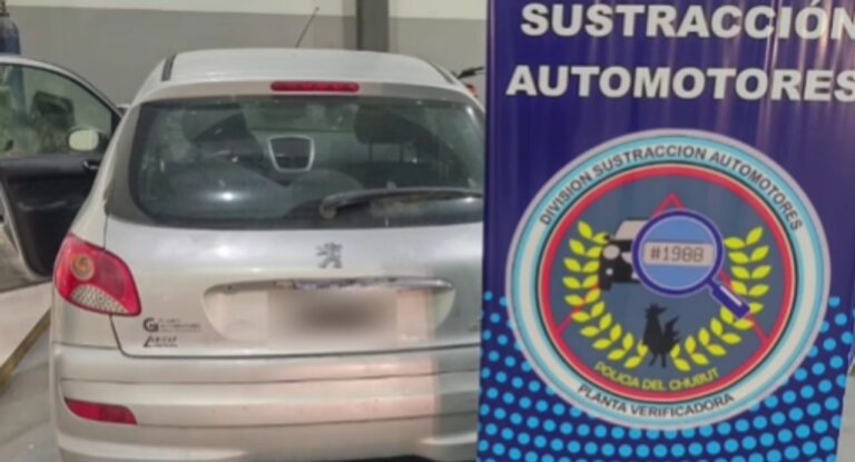 Tras un allanamiento policial en Chubut, recuperaron un auto robado